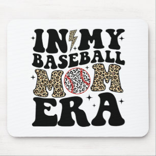 Mousepad Meu Baseball Mãe Era Leopardo Mãe Baseball Mama Mo