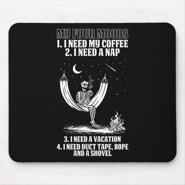 Mousepad Meu Bebendo de Esqueleto de Figuras de Quatro Mood (Frente)