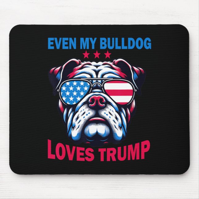 Mousepad Meu Bulldog ama Trump (Frente)