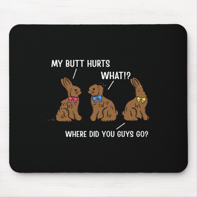 Mousepad Meu Bumbum Magoa O Felz pascoa Dia Coelho Ovos H (Frente)