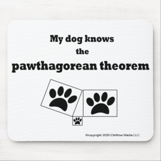 Mousepad Meu Cachorro Conhece o Teorema de Pawgoras