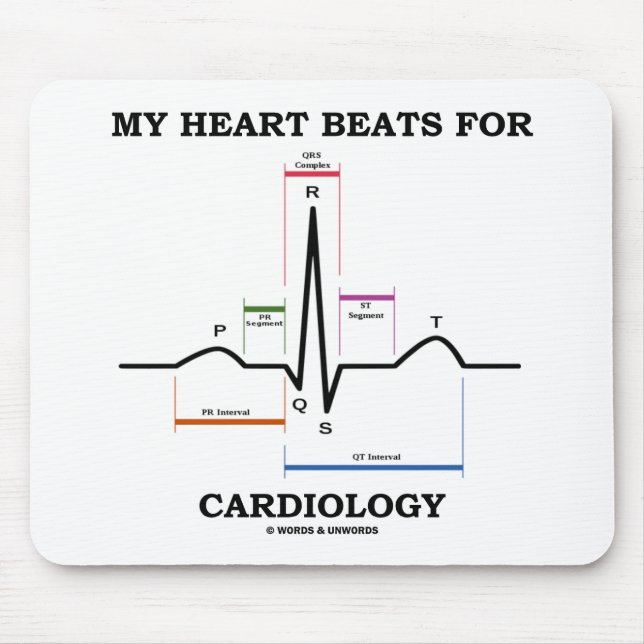 Mousepad Meu Coração Bate Na Cardiologia (Ritmo Sinus) (Frente)