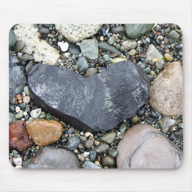 Mousepad Meu coração é uma rocha (Frente)