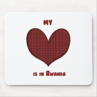 Mousepad Meu coração está em Rwanda