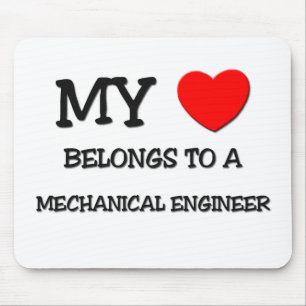 Mousepad Meu coração pertence a um ENGENHEIRO MECÂNICO
