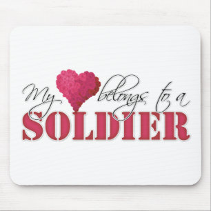 Mousepad Meu coração pertence a um soldado
