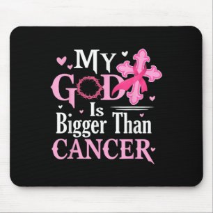 Mousepad Meu Deus É Maior Que O Cancer De Mama Cancer Aware