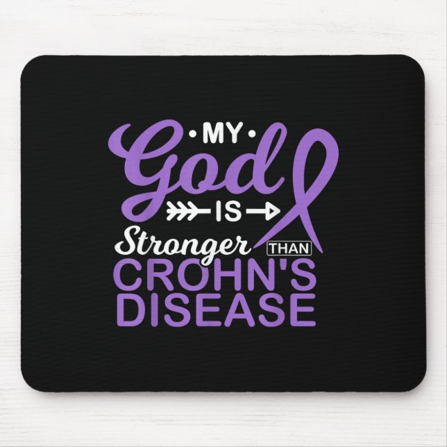 Mousepad Meu Deus É Mais Forte Que A Consciência Da Doença  (Frente)