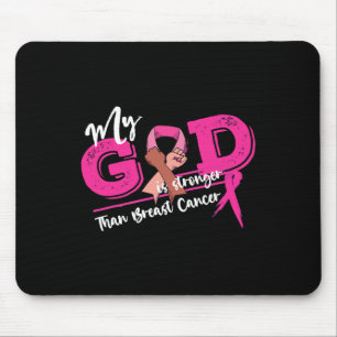 Mousepad Meu Deus É Mais Forte Que A Consciência Do Cancer