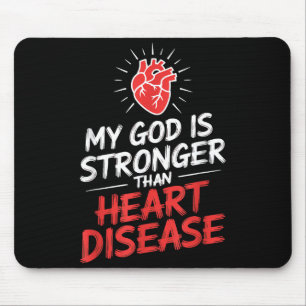 Mousepad Meu Deus É Mais Forte Que a Doença Cardíaca _1