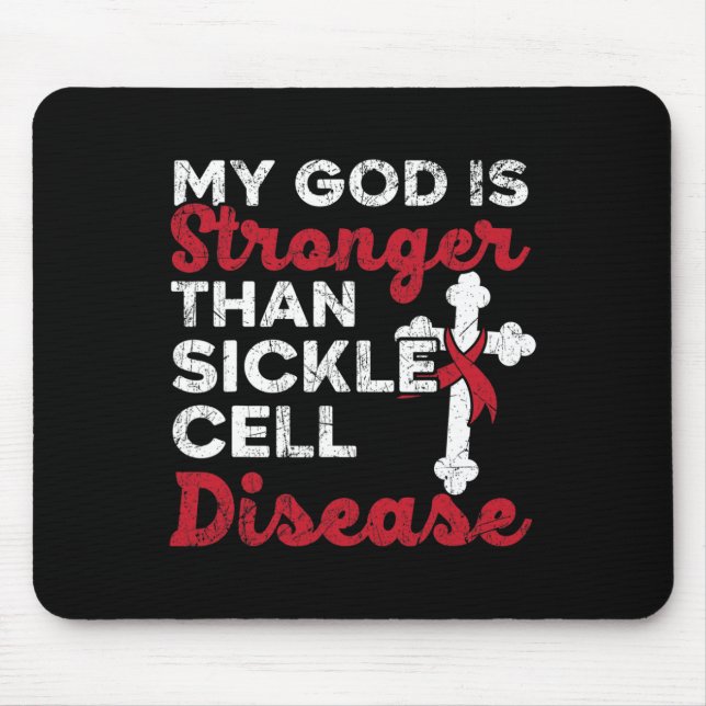 Mousepad Meu Deus é Mais Forte que a Doença Falciforme Cris (Frente)