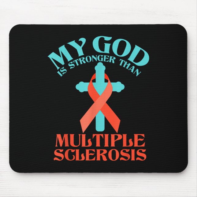 Mousepad Meu Deus É Mais Forte Que A Srta. Múltipla Esclero (Frente)