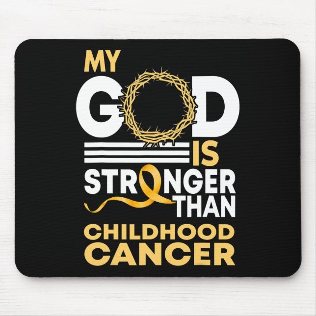 Mousepad Meu Deus É Mais Forte Que O Cancer De Infância Dou (Frente)