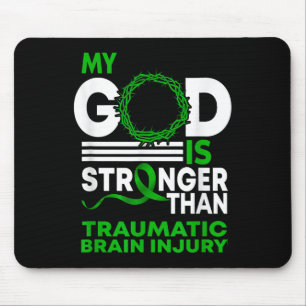 Mousepad Meu Deus Mais Forte Que Danos No Cérebro Traumátic