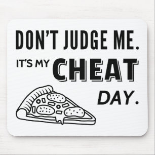 Mousepad Meu Dia de Trampa Coma Pizza Humor Dieta