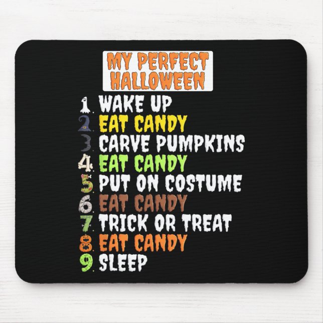 Mousepad Meu Esqueleto Perfeito de Halloween Zombie Legal (Frente)