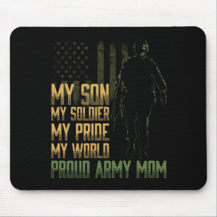 Mousepad Meu Filho Soldado Orgulhoso Mãe do Exército Mãe Mi