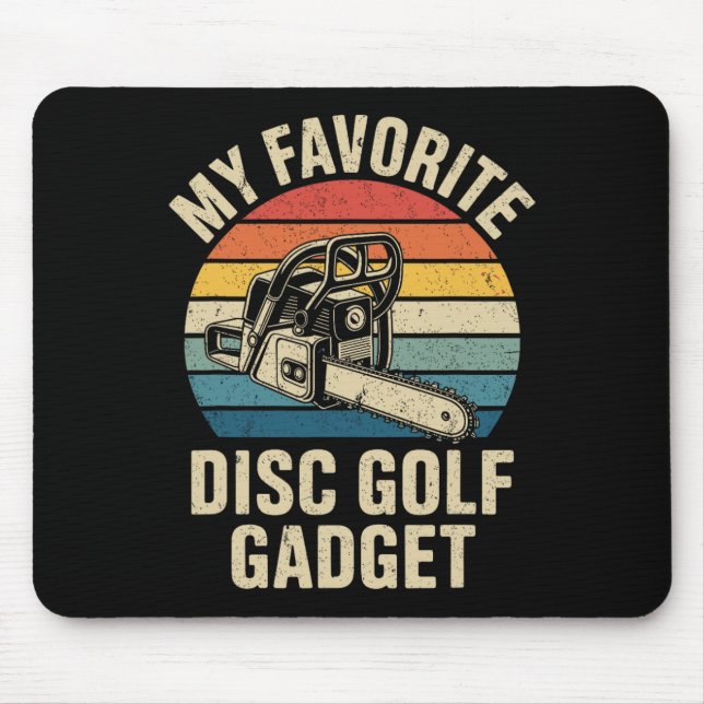 Mousepad Meu gadget de golfe de disco favorito engraçado go (Frente)