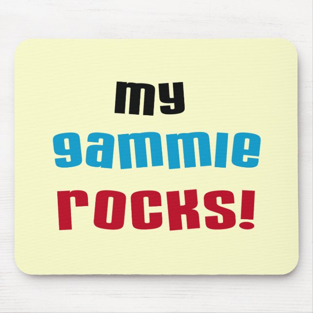 Mousepad Meu Gammie Rocks T shirts e presentes (Frente)