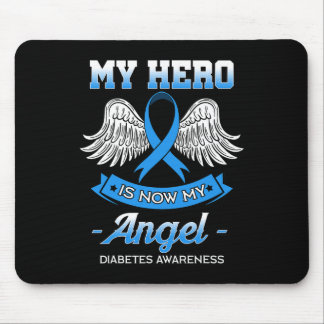 Mousepad Meu Herói Agora É Meu Anjo Diabetes Azul Ket Diabé
