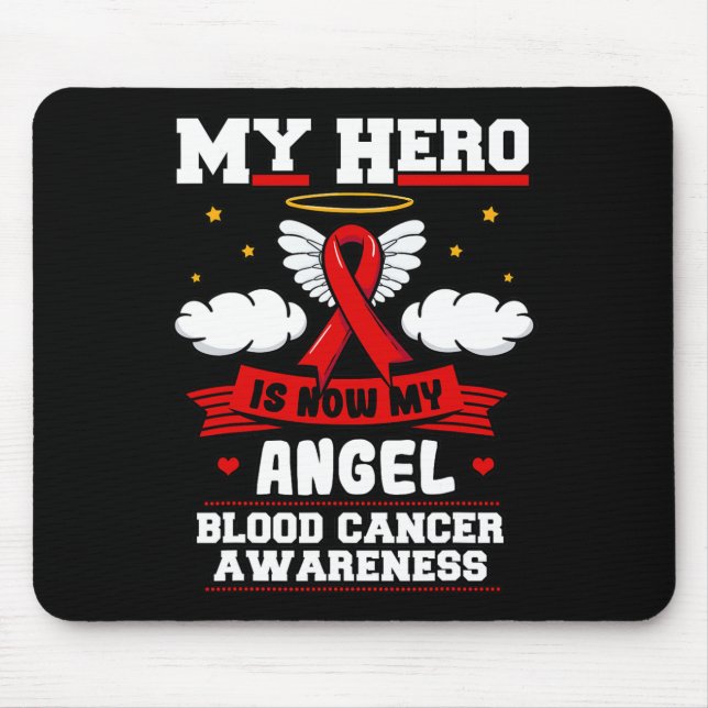 Mousepad Meu Herói É Meu Anjo Cancer De Sangue Nuvens Verme (Frente)