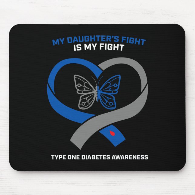 Mousepad Meu Herói Me Chama Mãe A Sensibilização Para Diabe (Frente)