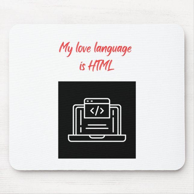 Mousepad Meu idioma de amor é HTML (Frente)