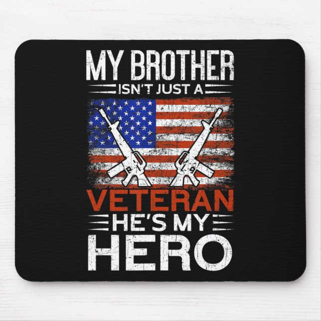Mousepad Meu Irmão É Meu Herói Veterano Americano Orgulhoso (Frente)