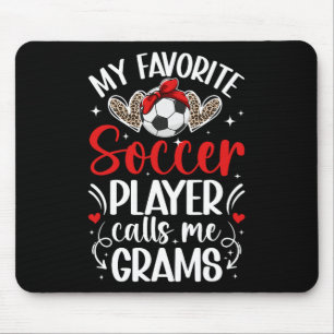 Mousepad Meu Jogador de Futebol Favorito Gramas Futebol Gra
