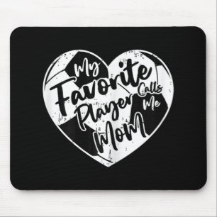 Mousepad Meu jogador favorito me chama de mamãe coração de 