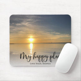 Mousepad Meu Lugar Feliz, Personalizado com Foto Completa