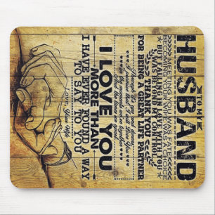 Mousepad Meu Marido Aniversário Presente Carta Para Mari