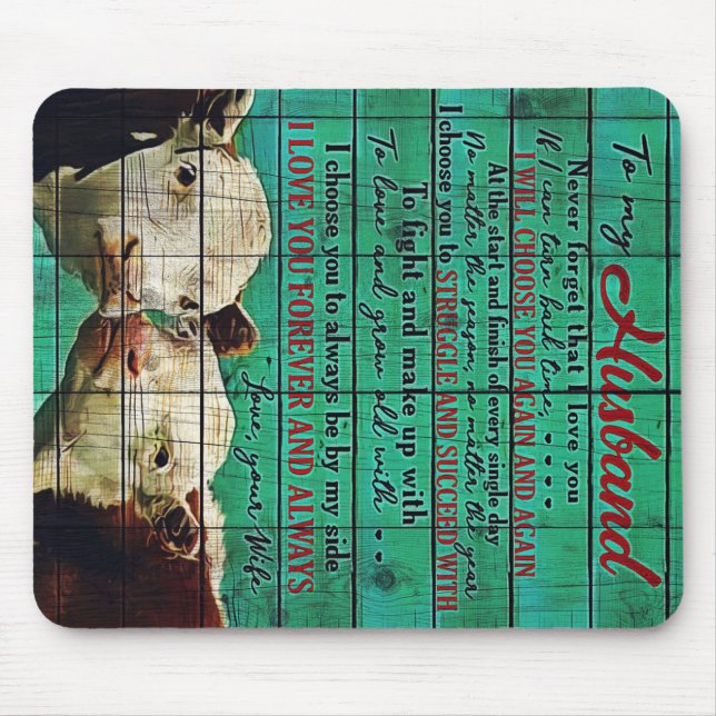 Mousepad Meu Marido - Letra Presente | Carta Para Ele | (Frente)