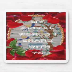 Mousepad Meu Mundo Animal: Linda árvore e Design de pássaro