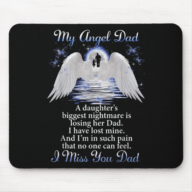 Mousepad Meu Pai Angular Eu Sinto Sua Falta De Seus Pais Do (Frente)