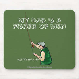 Mousepad Meu pai é um fisher do dia dos pais dos homens
