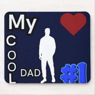 Mousepad Meu Pai Legal nº 1, Pad Azul de Mouse Escuro