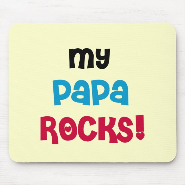 Mousepad Meu Papa Rocks Camisetas e presentes (Frente)