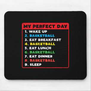Mousepad Meu perfeito dia de Bysketbyll, jogador de treinad