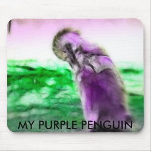 MOUSEPAD MEU PINGUIM ROXO