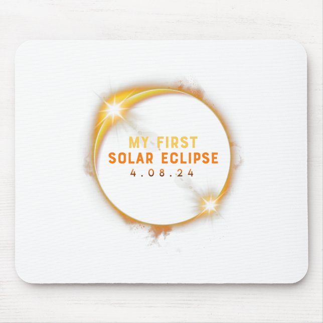 Mousepad Meu Primeiro Eclipse Solar Meninas 2024 Eclip Sola (Frente)