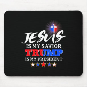 Mousepad Meu Salvador Trump É O Meu Presidente Christian