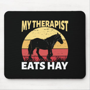 Mousepad Meu Terapista Come Hay Horse Horseback Equestre R