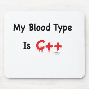 Mousepad Meu tipo de sangue é c++