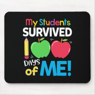 Mousepad Meus alunos sobreviveram 100 dias de mim 100º Dia