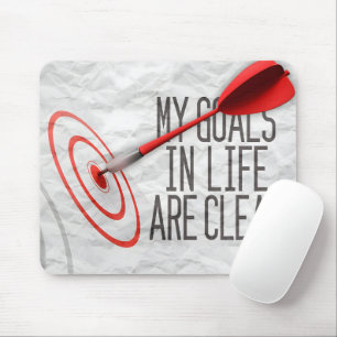 Mousepad "Meus objetivos são claros" Afirmação de Motivação