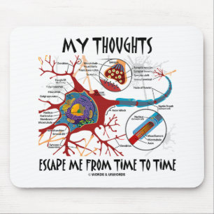 Mousepad Meus pensamentos escapam-me de vez em quando