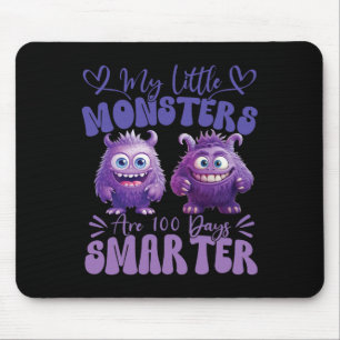 Mousepad Meus Pequenos Monstros São 100 Dias Mais Inteligen