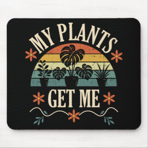 Mousepad Meus Plantas Me Fazem Presente Retro para Amantes
