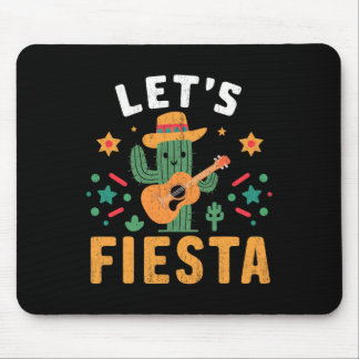 Mousepad Mexican Cinco De Mayo Cactus Guitar For Men Women 